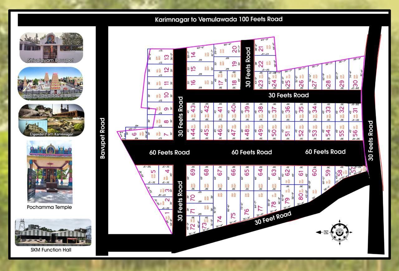 Open Plots in Karimnagar Bavupeta Only 6000 per SQY